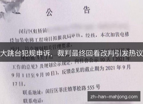 大跳台犯规申诉，裁判最终回看改判引发热议